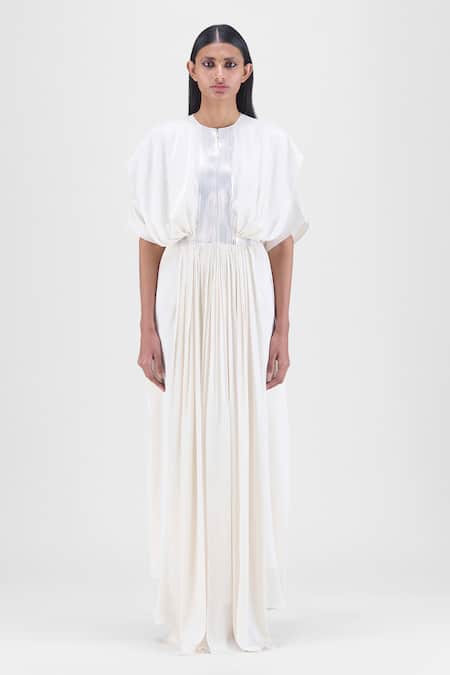 Amit Aggarwal Pleated Layered Dress