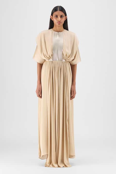 Amit Aggarwal Pleated Layered Dress