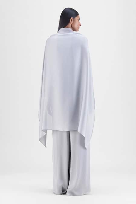 Amit Aggarwal Metallic Structured Cape & Pant Set