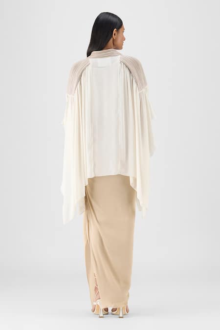 Amit Aggarwal Corded Structured Cape & Skirt Set