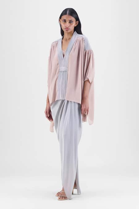 Amit Aggarwal Corded Structured Cape & Skirt Set