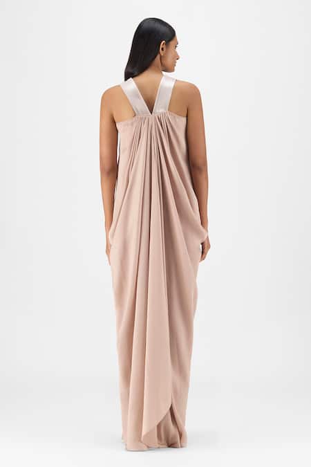 Amit Aggarwal Pleated Fluid Dress