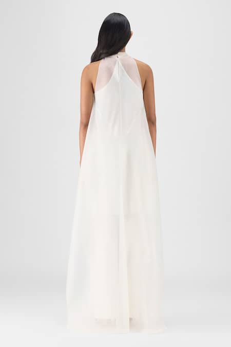 Amit Aggarwal Pleated Halter Neck Dress