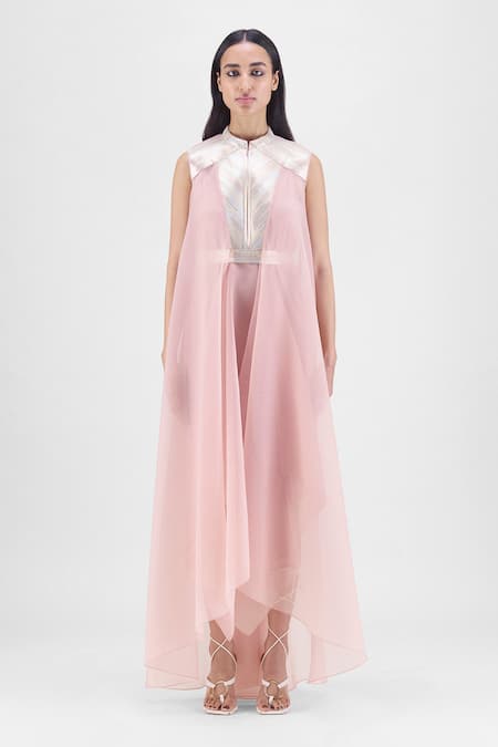 Amit Aggarwal Metallic Panelled Dress