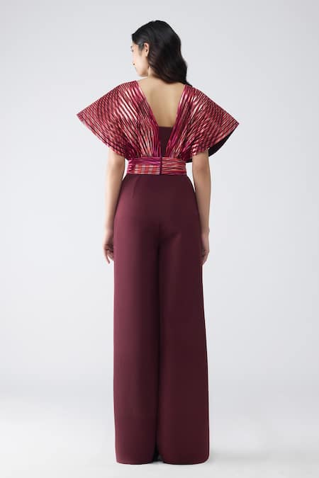 Amit Aggarwal Metallic Fish Fin Jumpsuit