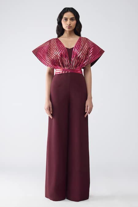 Amit Aggarwal Metallic Fish Fin Jumpsuit