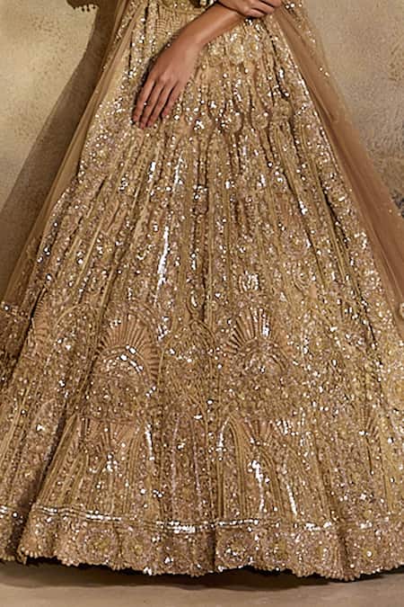 Buy Nitika Gujral Gold Net, Satin Beads, Sequins, Crystals, Embellished Champagne Lehenga Set Online at Aza Fashions Buy_Nitika Gujral_Gold Net, Satin Beads, Sequins, Crystals, Embellished Champagne Lehenga Set _Online_at_Aza_Fashions
