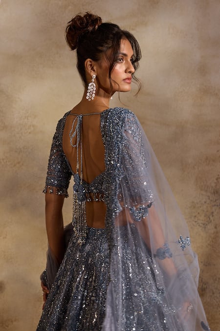 Nitika Gujral Tonal Embellished Lehenga Set 