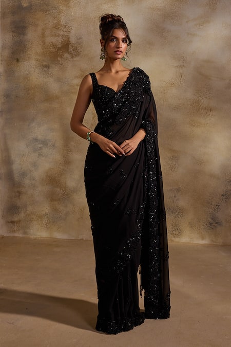 Nitika Gujral Tonal Embellished Saree With Blouse 