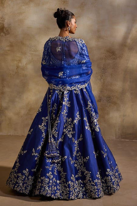 Nitika Gujral Electric Blue Gota Work Lehenga Set 