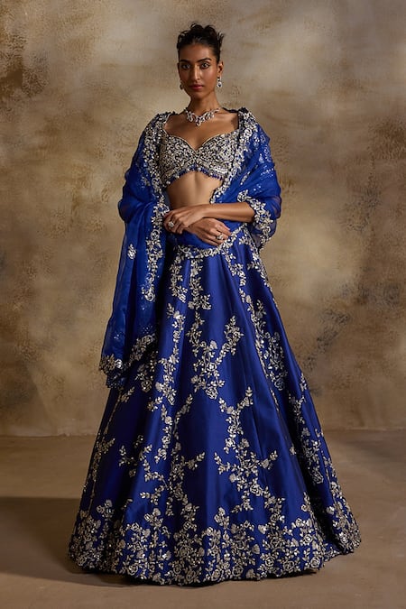 Nitika Gujral Electric Blue Gota Work Lehenga Set 
