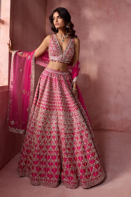 Nitika Gujral Geometric Pattern Lehenga Set 