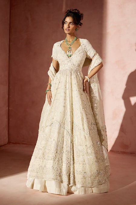 Nitika Gujral Tonal Embroidered Anarkali With Dupatta 