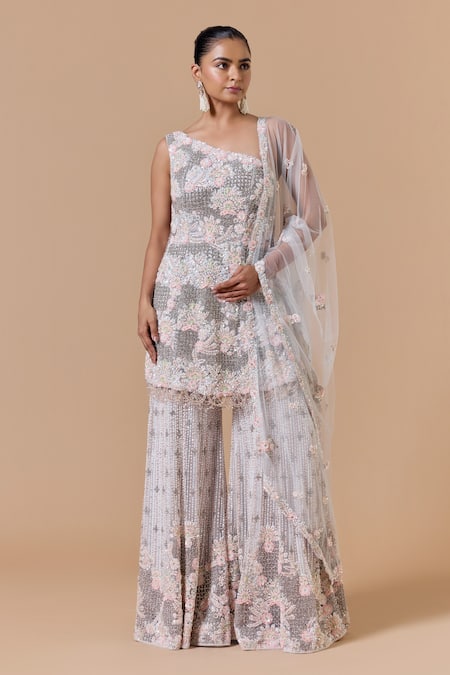 Nitika Gujral Floral Pattern Kurta Sharara Set 