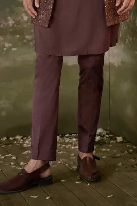 Nitika Gujral Brown Silk, Cotton, Lycra Sequins, Resham Embroidered Sherwani Jacket Kurta Set Online at Aza Fashions Nitika Gujral_Brown Silk, Cotton, Lycra Sequins, Resham Embroidered Sherwani Jacket Kurta Set _Online_at_Aza_Fashions