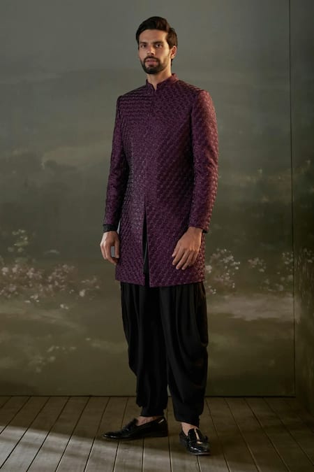 Nitika Gujral Embroidered Sherwani With Kurta & Salwar 