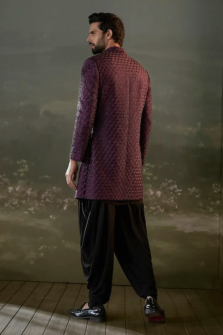 Nitika Gujral Embroidered Sherwani With Kurta & Salwar 
