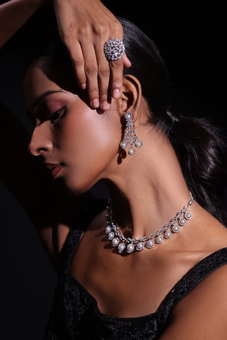 Zaza By Somya Gleam Muse Embellished Necklace Set