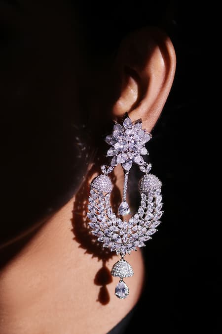 Zaza By Somya Prism Pulse Embellished Earrings 