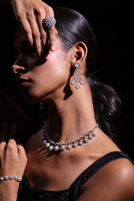 Zaza By Somya Gleam Muse Embellished Earrings 