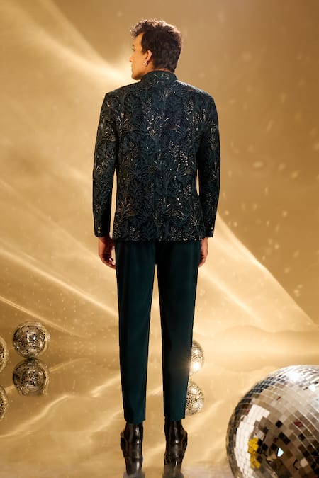 Arihant Rai Sinha Floral Sequin Embroidered Bandhgala Set