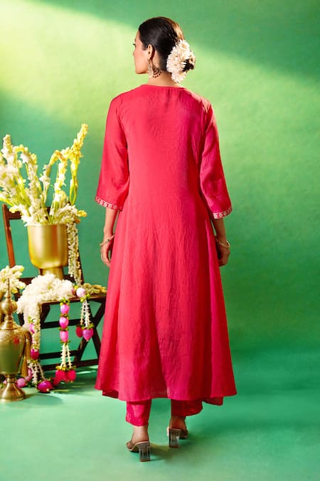 Samyukta Singhania Embroidered Yoke Anarkali Kurta Set