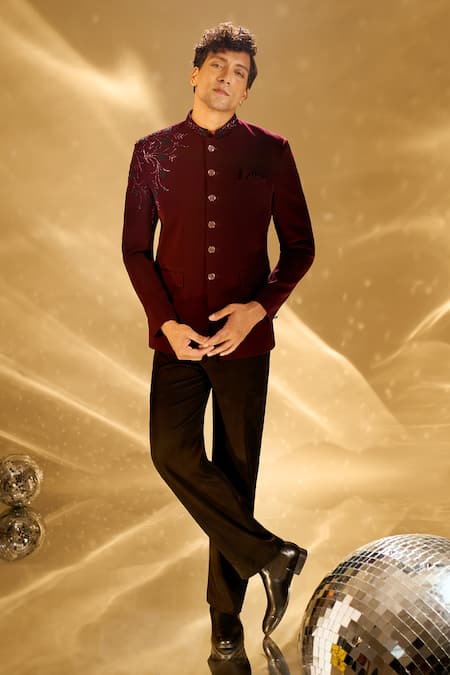 Arihant Rai Sinha Cutdana Placed Embroidered Bandhgala