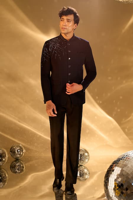 Arihant Rai Sinha Floral Embroidered Bandhgala