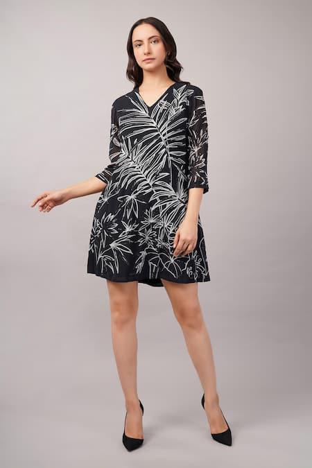 Abraham And Thakore Jungle Print Dress