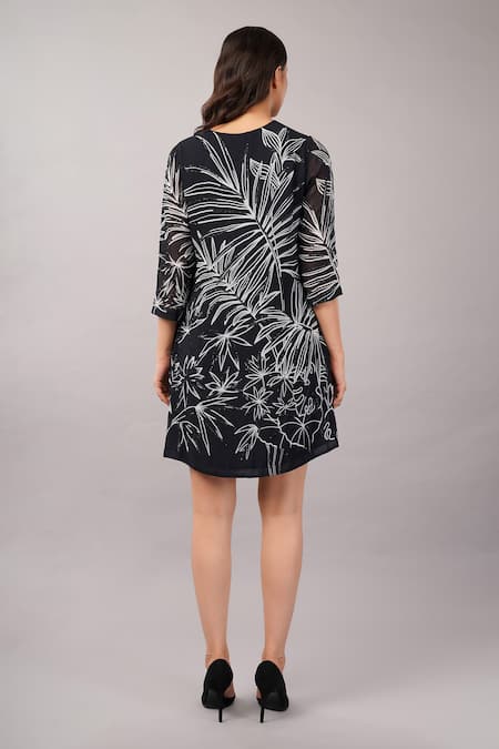 Abraham And Thakore Jungle Print Dress