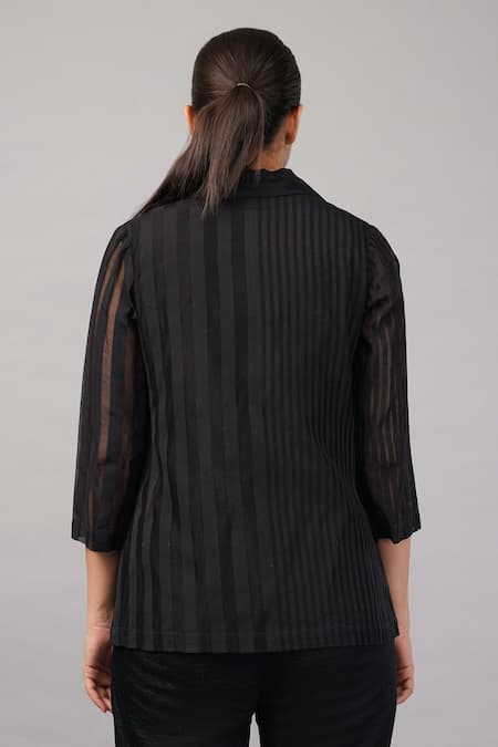 Abraham And Thakore Maheswari Stripe Shirt 