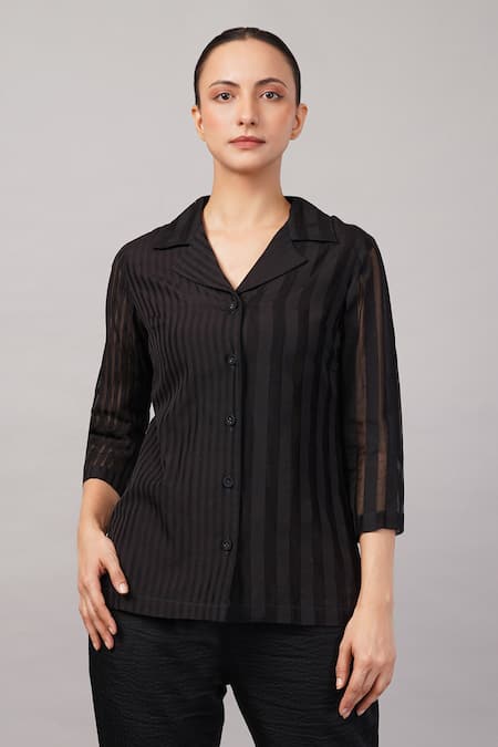Abraham And Thakore Maheswari Stripe Shirt 