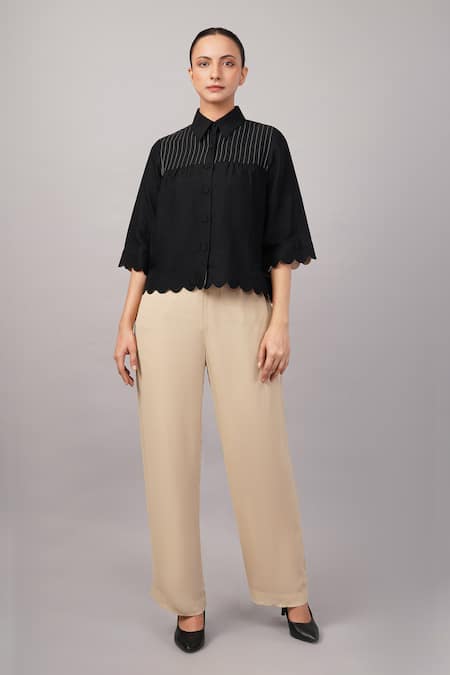 Abraham And Thakore Scallop Shirt 
