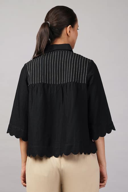 Abraham And Thakore Scallop Shirt 