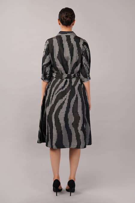 Abraham And Thakore Zebra Ikat Dress