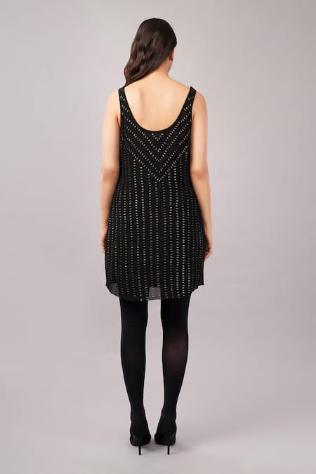 Abraham And Thakore Gold Dash Dress