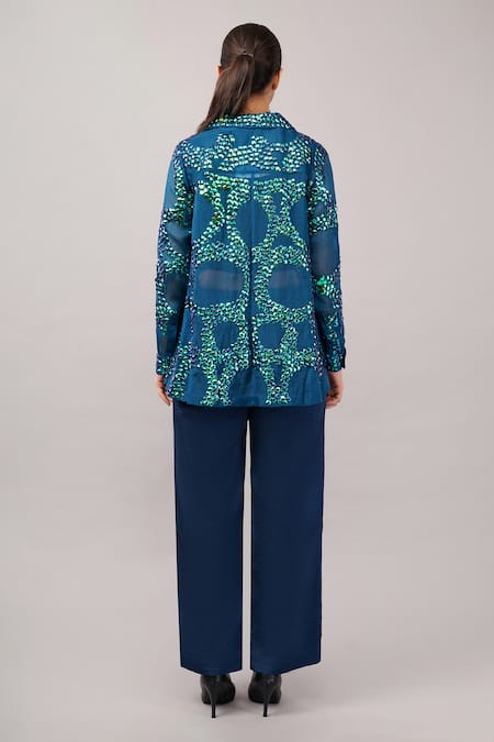 Abraham And Thakore French Cut Rings Shirt