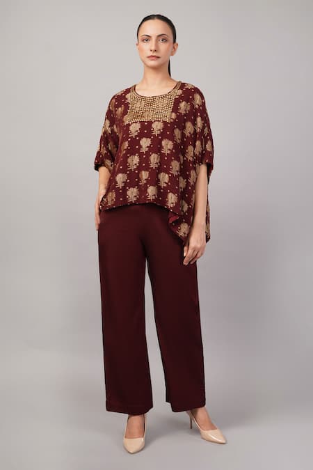 Abraham And Thakore Floral Brocade Top