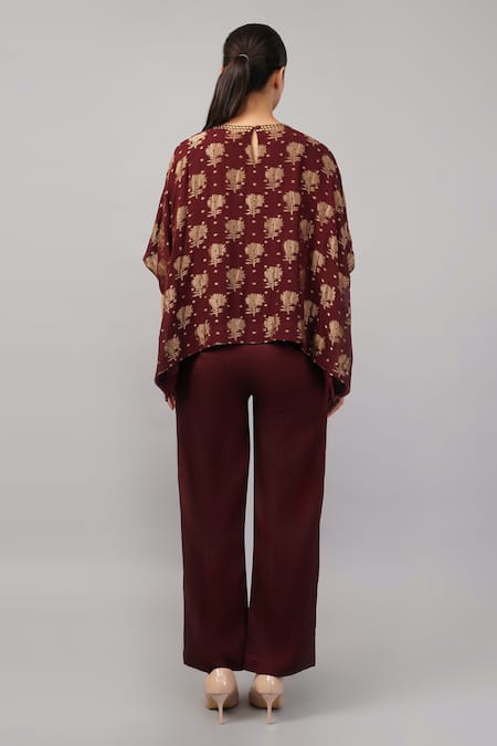 Abraham And Thakore Floral Brocade Top