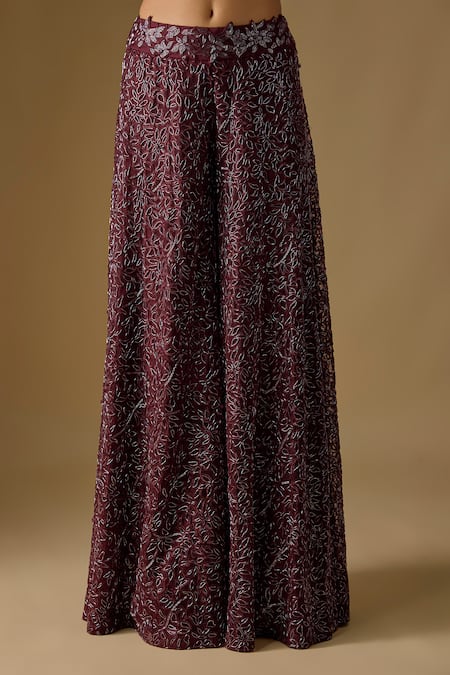 Buy Asaga Wine Satin, Tulle Embroidery, Sequins, Beads Navara Abstract Corset Sharara Set Online at Aza Fashions Buy_Asaga_Wine Satin, Tulle Embroidery, Sequins, Beads Navara Abstract Corset Sharara Set _Online_at_Aza_Fashions