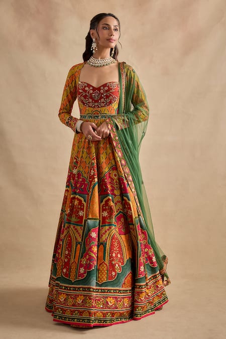Kalista Sandhya Printed Anarkali & Dupatta Set 
