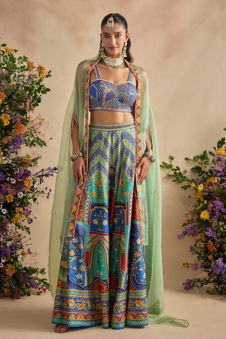 Kalista Urvi Printed Blouse & Sharara Set 