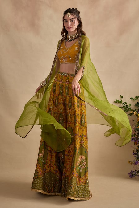 Kalista Urja Embroidered Blouse Sharara Set  