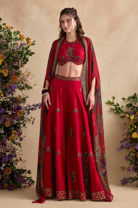 Kalista Aneeka Paisley Embroidered Blouse Sharara Set 