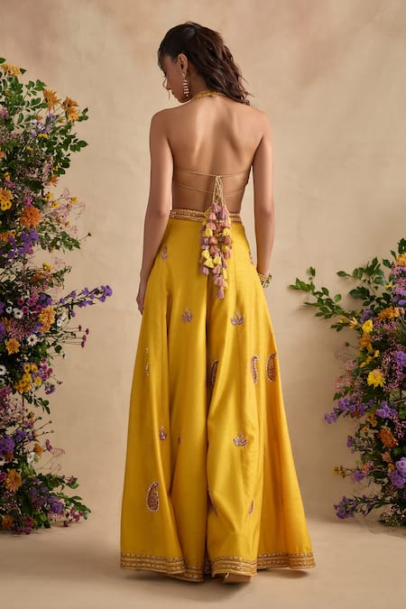 Kalista Aneeka Paisley Embroidered Blouse Sharara Set 