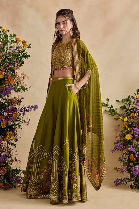 Shop Kalista Pink Viscose, Silk Embroidery, Beads, Raiba Geometric Blouse Sharara Set Online at Aza Fashions Shop_Kalista_Pink Viscose, Silk Embroidery, Beads, Raiba Geometric Blouse Sharara Set _Online_at_Aza_Fashions