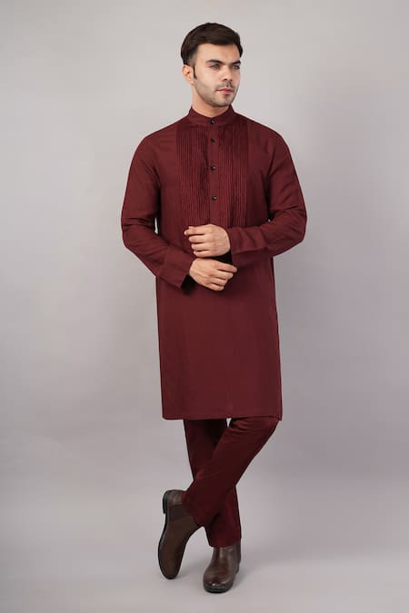 Abraham And Thakore Cutwork Yoke Kurta