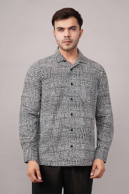 Abraham And Thakore Small Dot Pattern Shirt