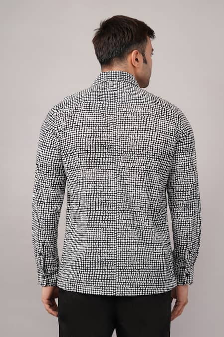 Abraham And Thakore Small Dot Pattern Shirt
