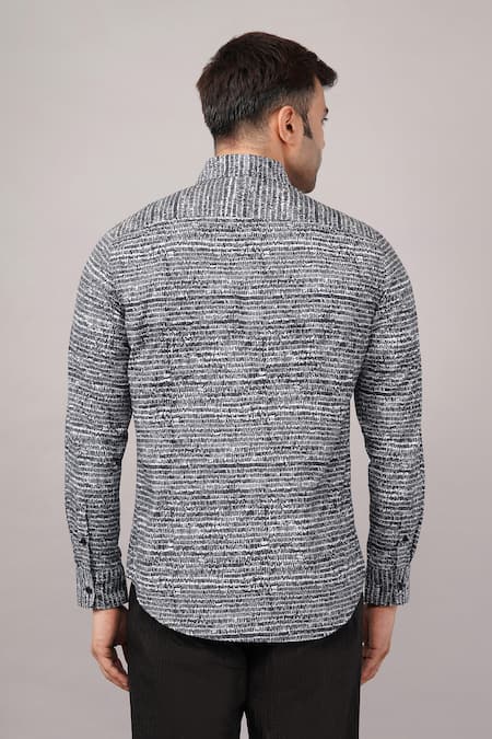 Abraham And Thakore Small Dash Pattern Shirt